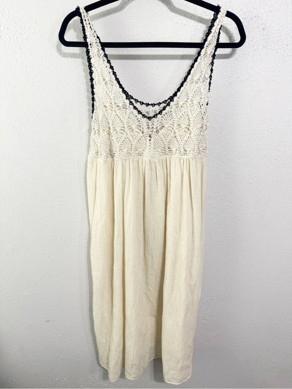 See By Chloé Cream Crochet-Trim Intimate dress size 8